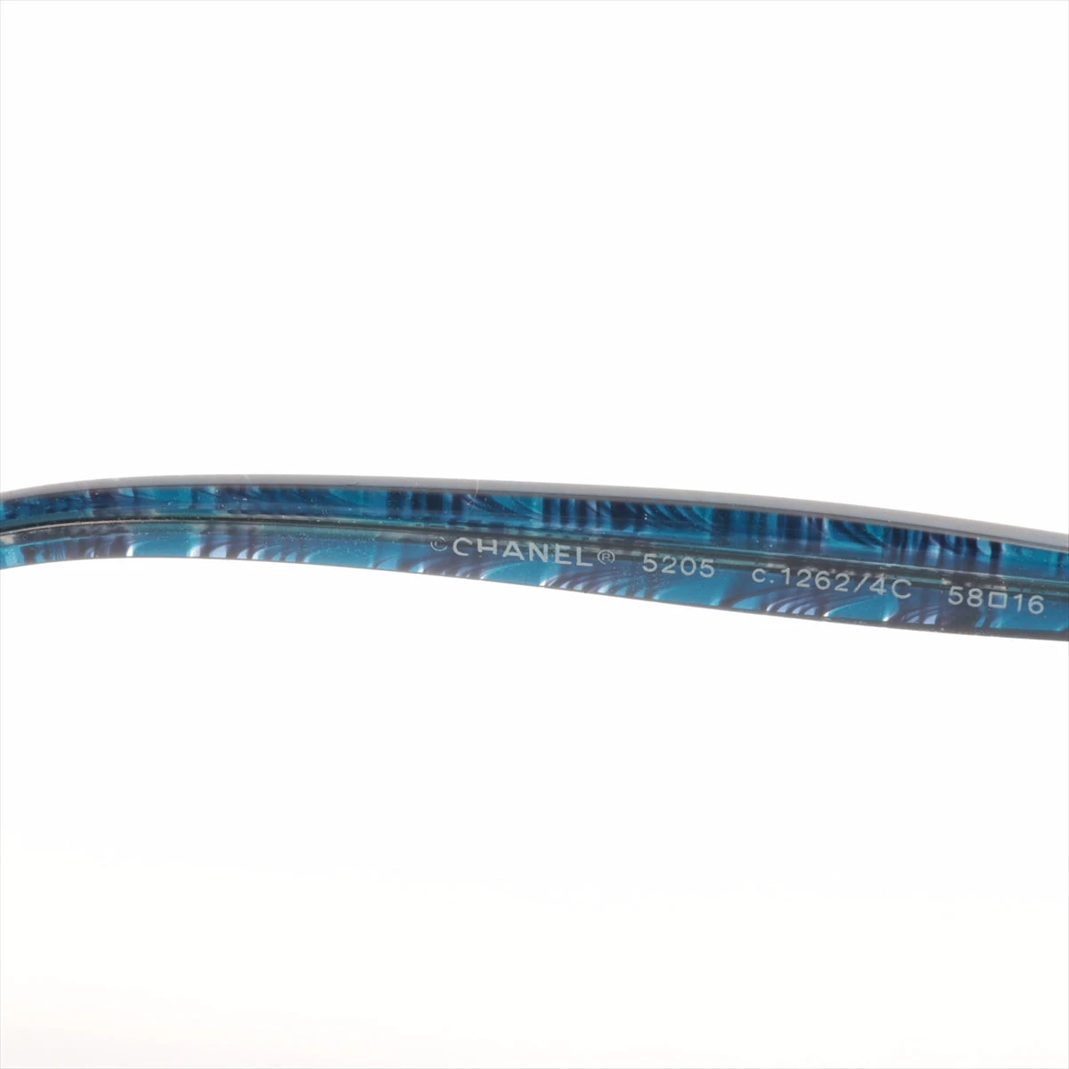 シャネル 5205 ココマーク リボン サングラス プラスチック ブルー