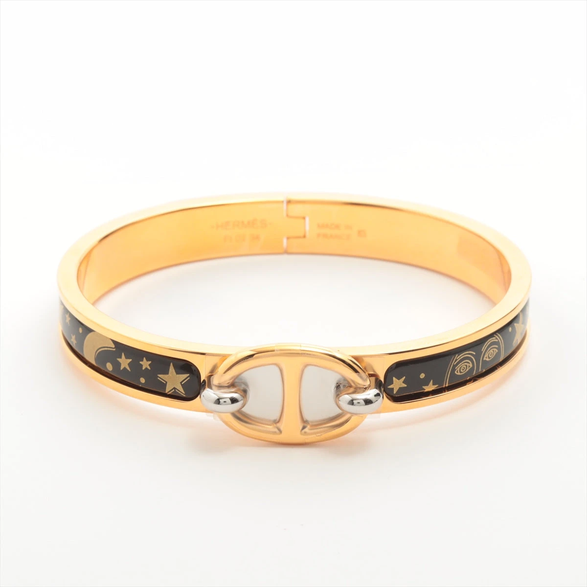 エルメス シェーヌダンクル クリック バングル ブレスレット ゴールド