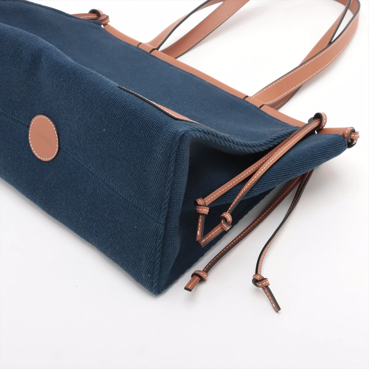 ロエベ アナグラム クッション キャンバス×レザー トートバッグ