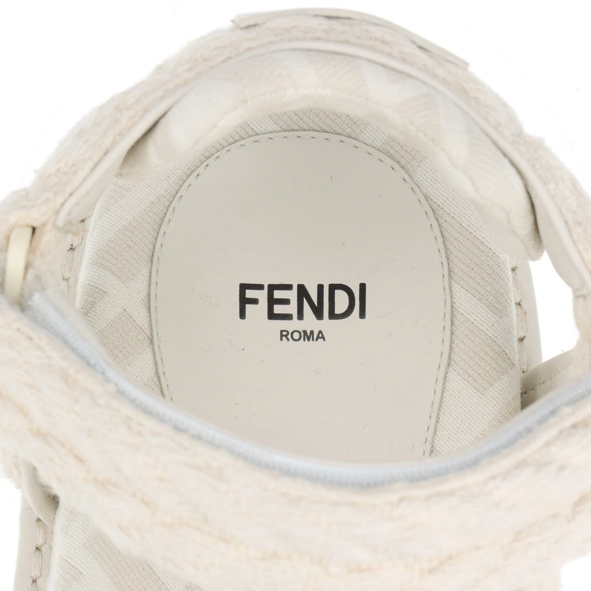 フェンディ ズッカ レザー×ファブリック サンダル 36 レディース