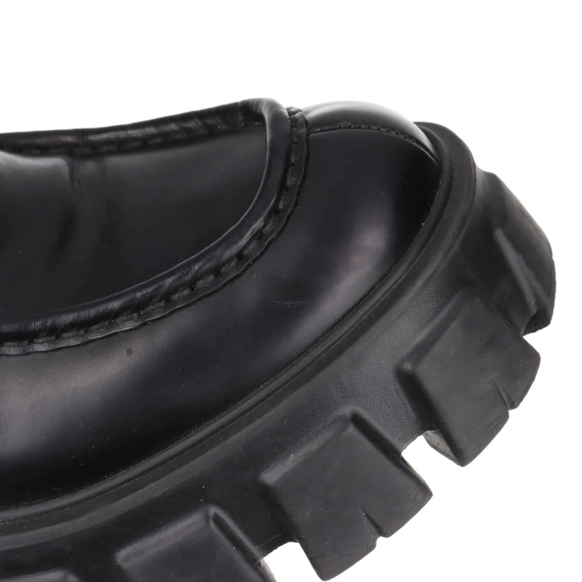 プラダ モノリス ローファー トライアングルロゴ 厚底 37 ブラック プラダ モノリス ローファー トライアングルロゴ 厚底 37 ブラック