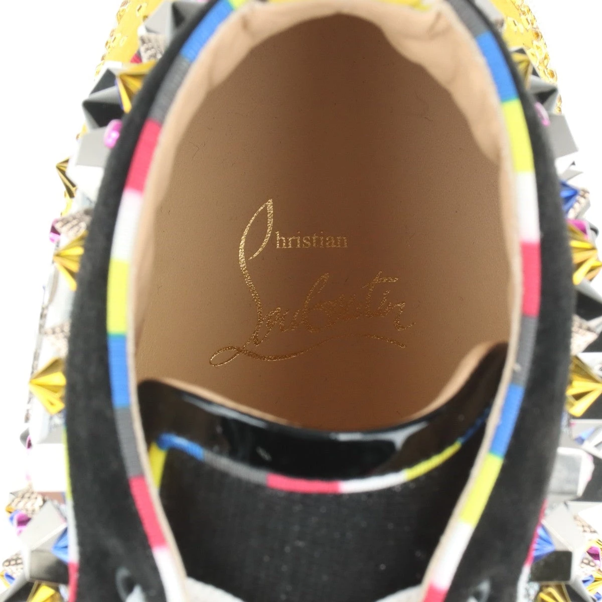 K4726 クリスチャンルブタンREMIX FLAT PAT 42 マルチカラー クリスチャンルブタン REMIX FLAT PAT レザー×ファブリック