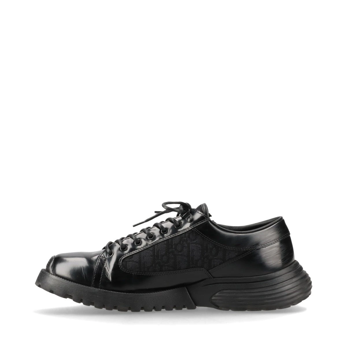 ディオール　キャンバス×レザー　メンズ　シューズ　43 ディオール Dior Combat 24SS キャンバス×レザー レザーシューズ