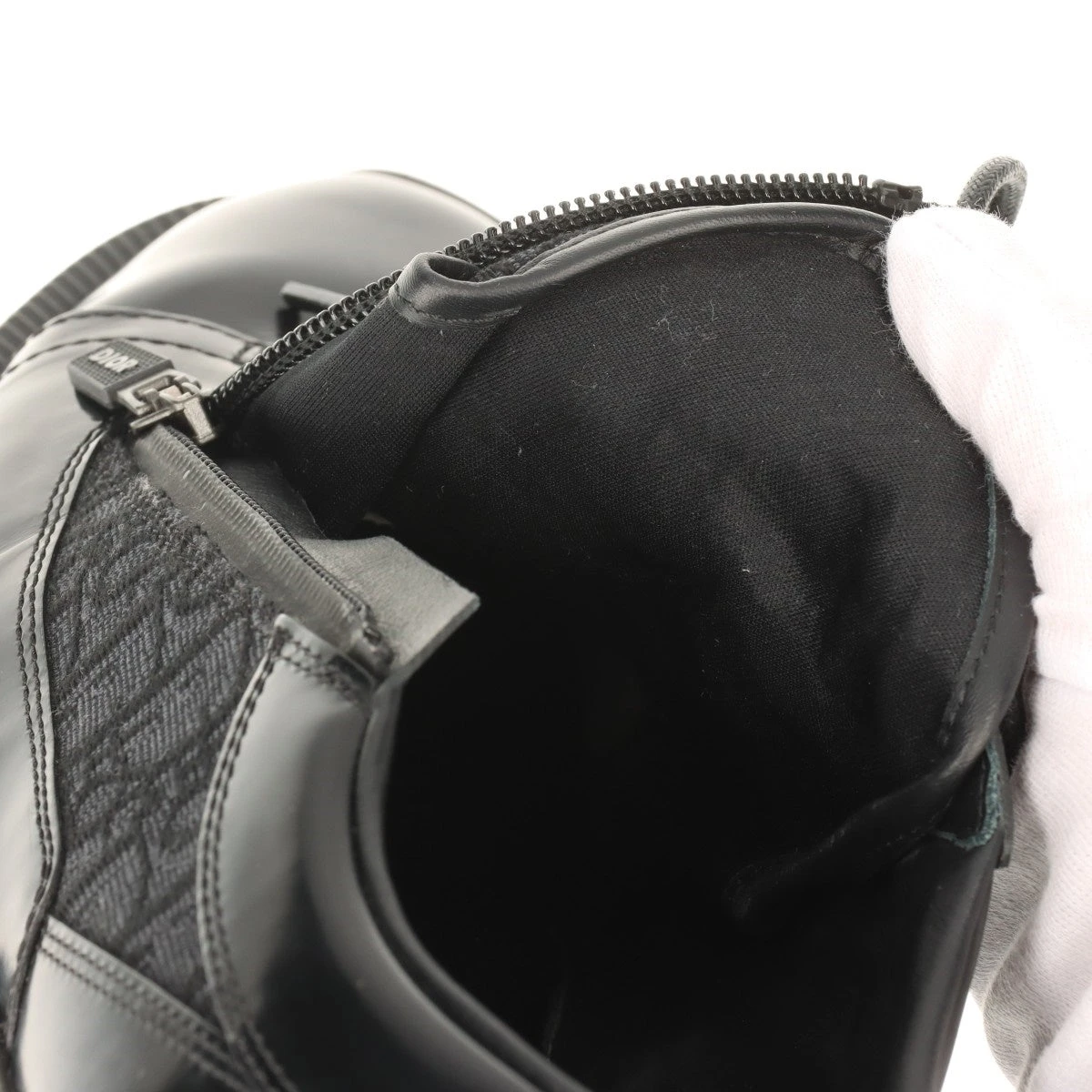 ディオール　キャンバス×レザー　メンズ　シューズ　43 ディオール Dior Combat 24SS キャンバス×レザー レザーシューズ