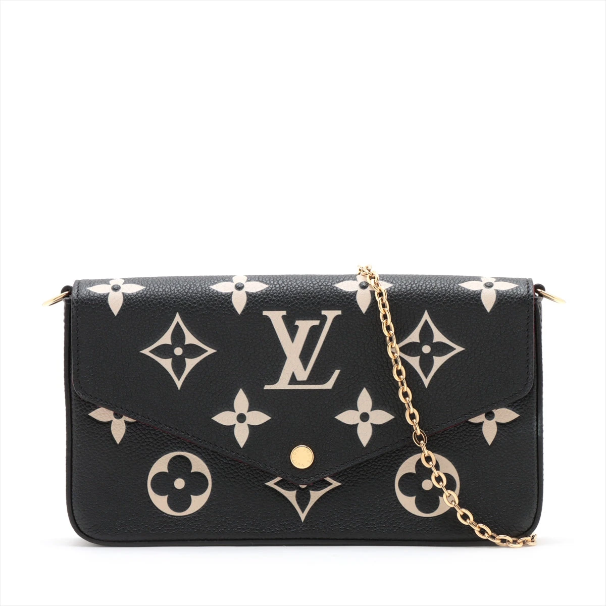 中古 ルイ ヴィトン LOUIS VUITTON M82479 RFIDタグ(ICチップ) レディース ショルダーバッグ バイカラーモノグラムアンプラント ブラック/ベージュ レザー ヴィトン バイカラーモノグラムアンプラント ポシェットフェリシー
