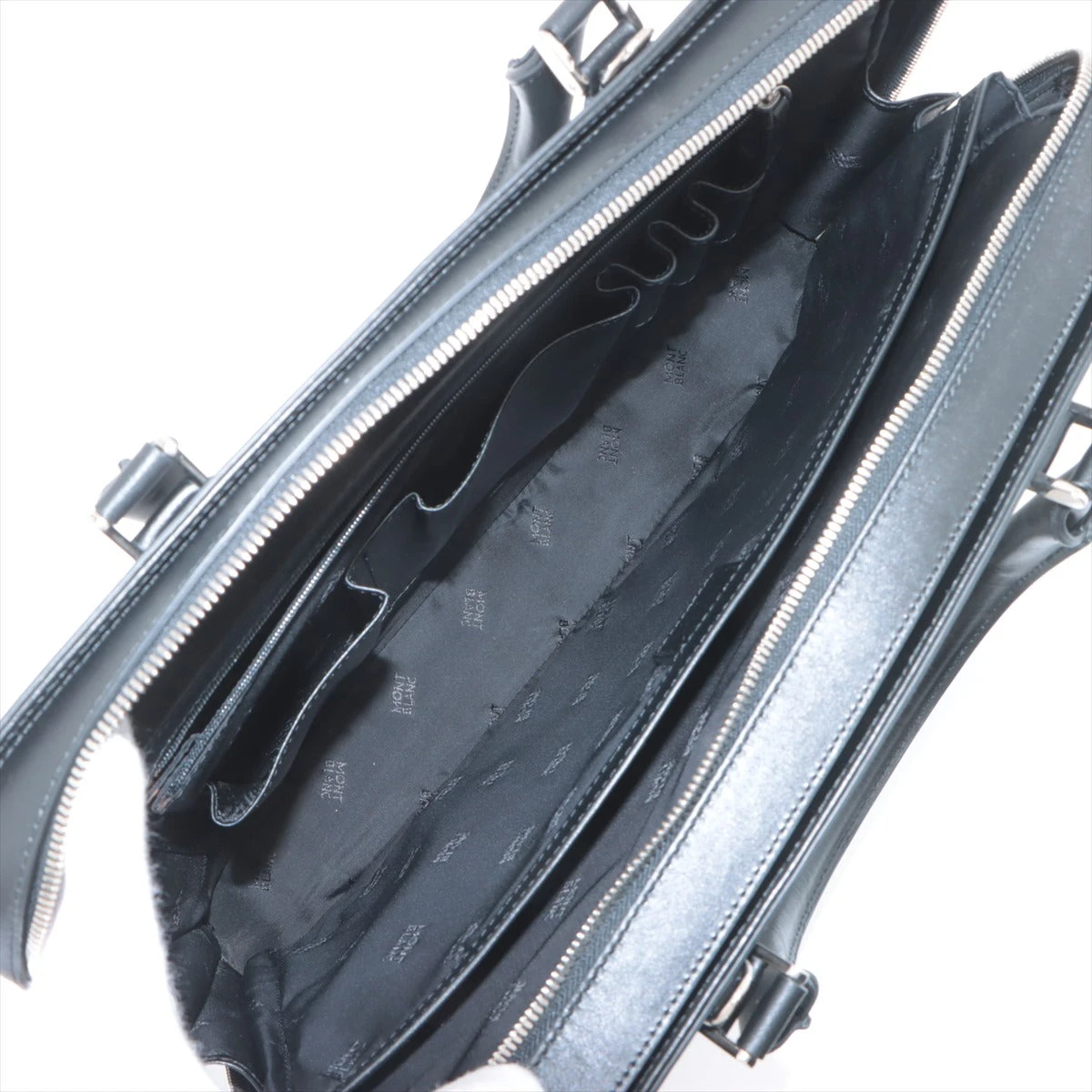 モンブラン レザー ブリーフケース ブラック A3440311|中古 モンブラン レザー ブリーフケース ブラック A3440311|中古