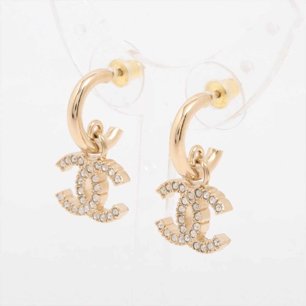 り*り様 シャネル　ピアス　ココマーク　両耳 シャネル ココマーク F24A ピアス(両耳用) GP×ラインストーン