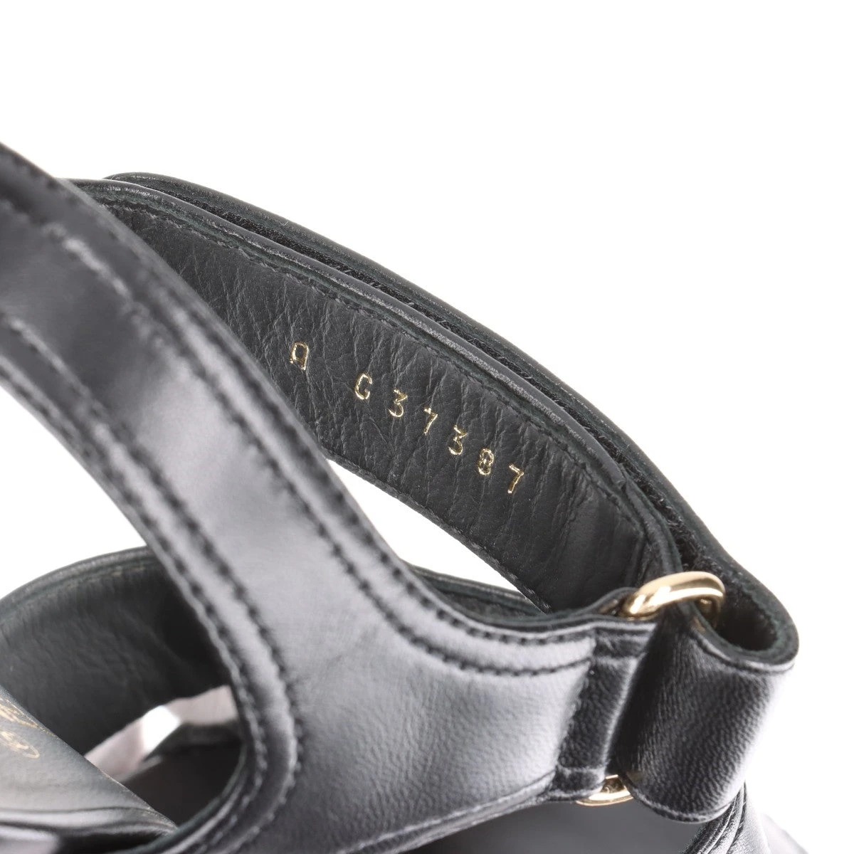 CHANEL シャネルターンロックココマークマトラッセレザーサンダル シャネル ココマーク ターンロック 21S レザー サンダル 38C