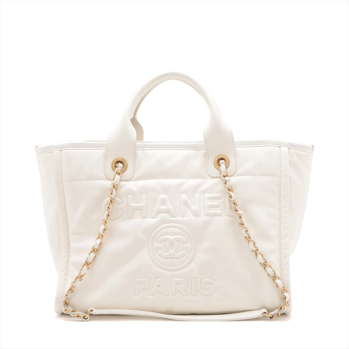 CHANEL ドゥーヴィルチェーン　トート　バッグ 楽天市場】シャネル ドーヴィル MM チェーントートバッグ