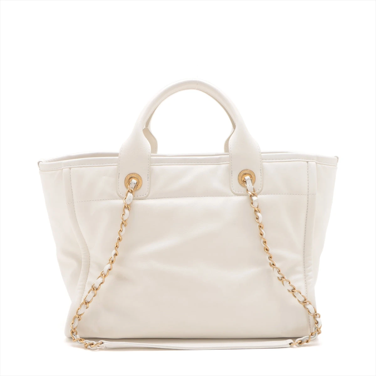 シャネル ドーヴィルMM チェーン トートバッグ ショルダーバッグ ホワイト CHANEL （未使用 展示品）シャネル ドーヴィル ミディアム MM