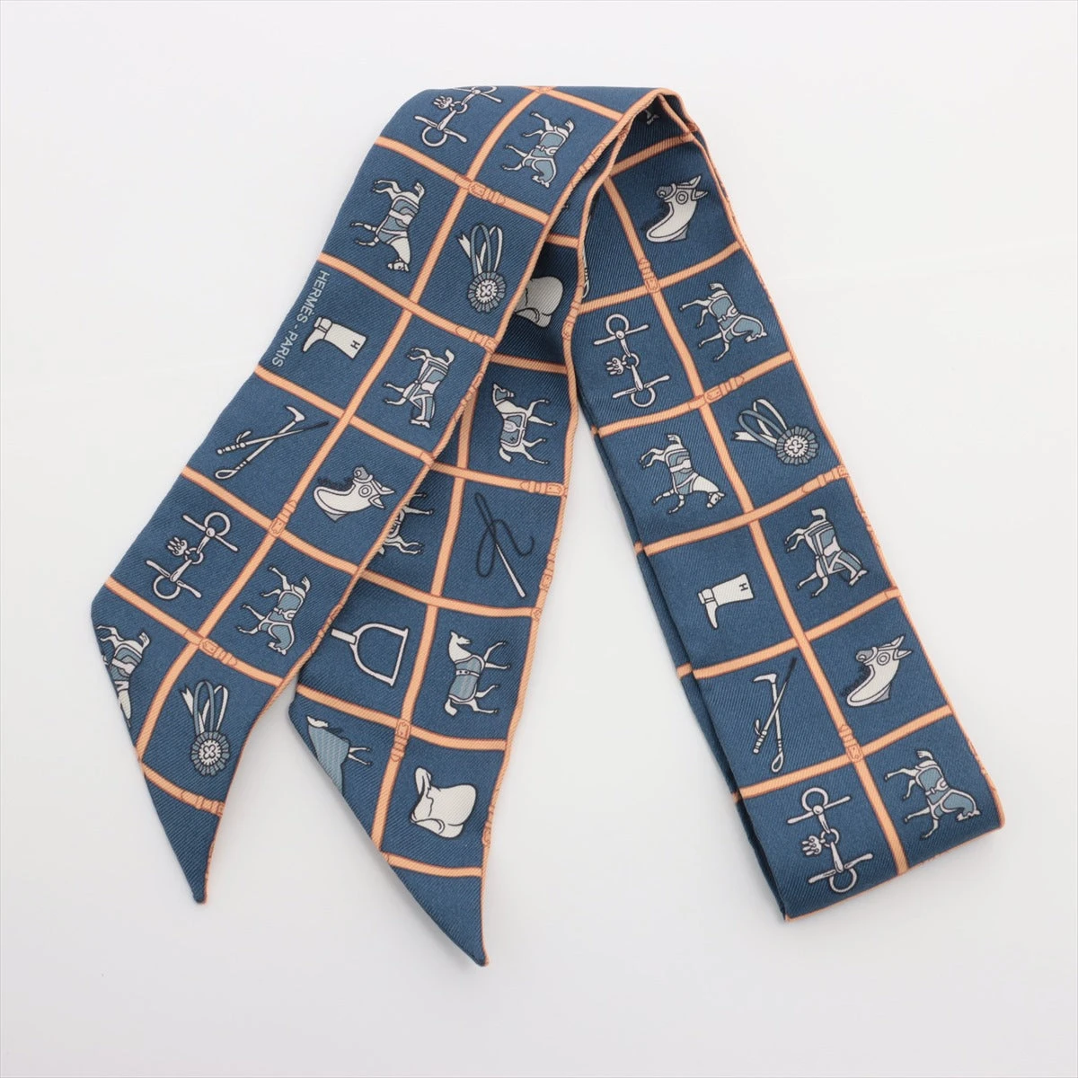 エルメスHERMES ツイリーCouvertures Nouvelles 馬着柄 エルメス ツイリー Couvertures Nouvelles 馬着 スカーフ シルク