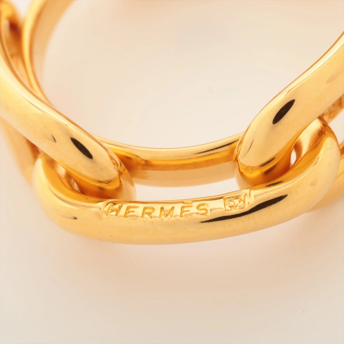 HERMES エルメス ルカデ シェーヌダンクル スカーフリング ゴールド HERMES 極美品△HERMES エルメス ルカデ シェーヌダンクル