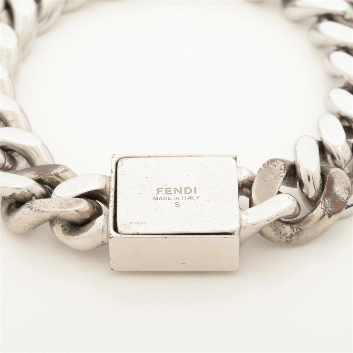 フェンディ FFロゴ ブレスレット S メタル×GP シルバー