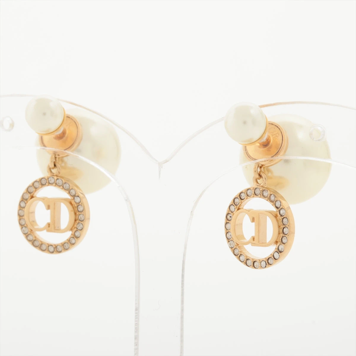 ディオール トライバル ピアス(両耳用) GP×ラインストーン×フェイク