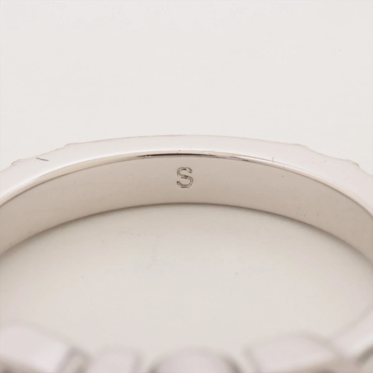 ディオール Diorロゴ リング GP×ラインストーン シルバー A3432011