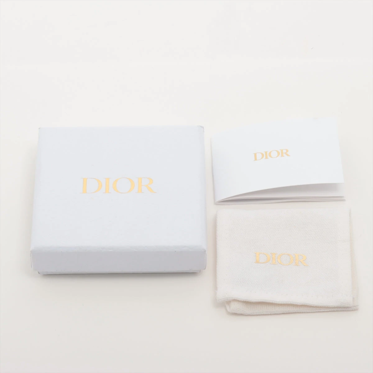 ディオール Diorロゴ リング GP×ラインストーン シルバー A3432011