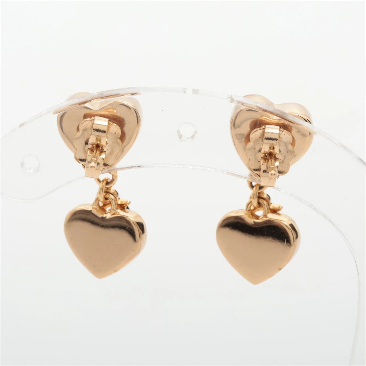 クリスチャンディオール ハート ピアス(両耳用) GP×シェル×ライン