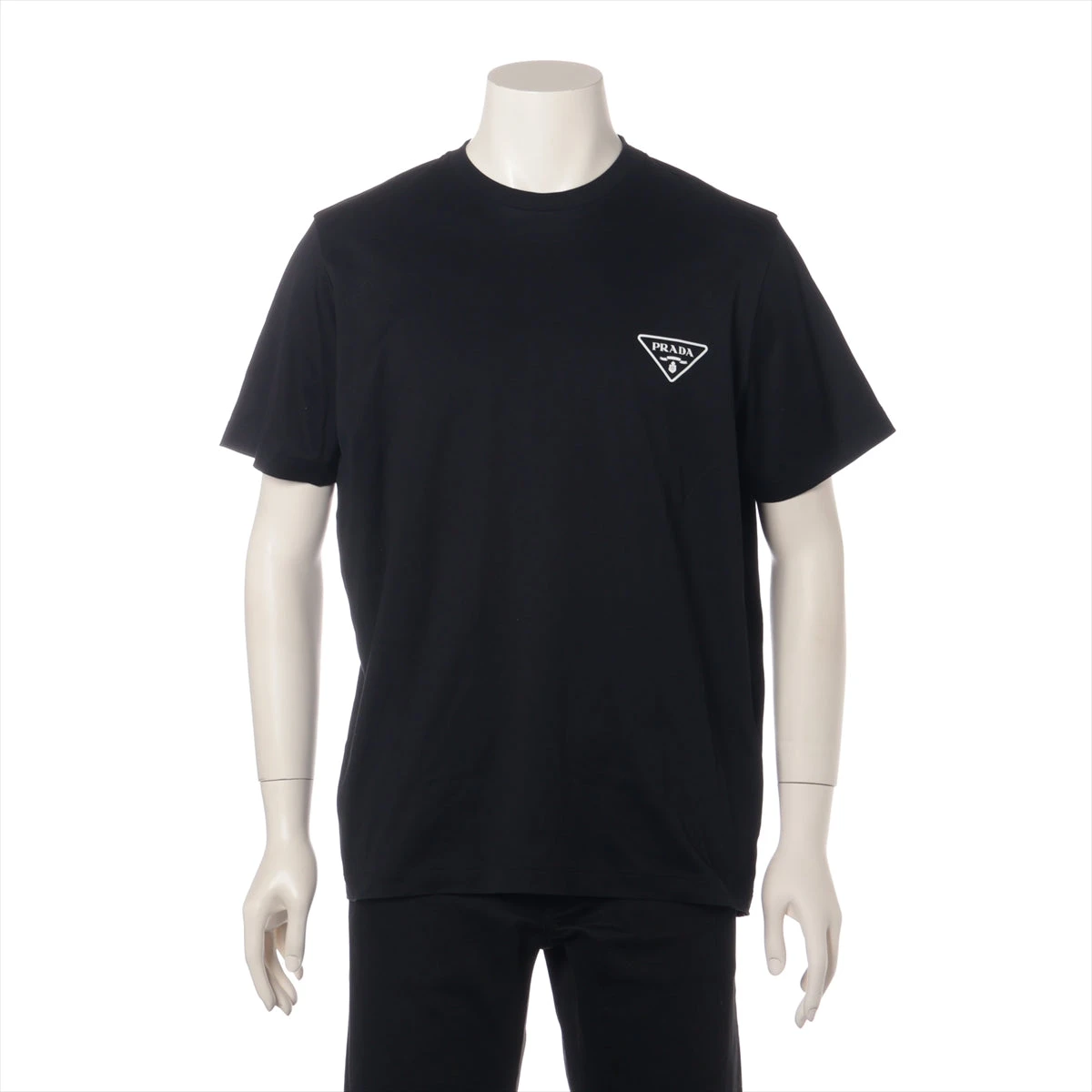 PRADA(プラダ) 半袖Tシャツ ブラック UJN656 楽天市場】PRADA プラダ UJN656 インターロック Tシャツ 半袖T