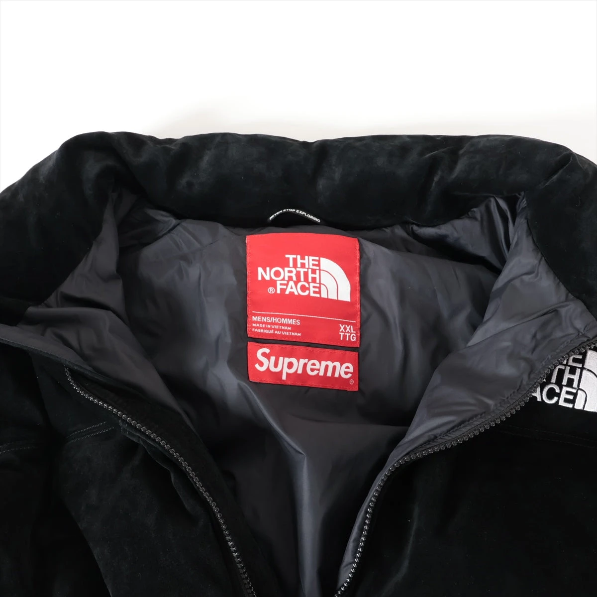 シュプリーム×ノースフェイス 23AW スエード ダウンジャケット XXL