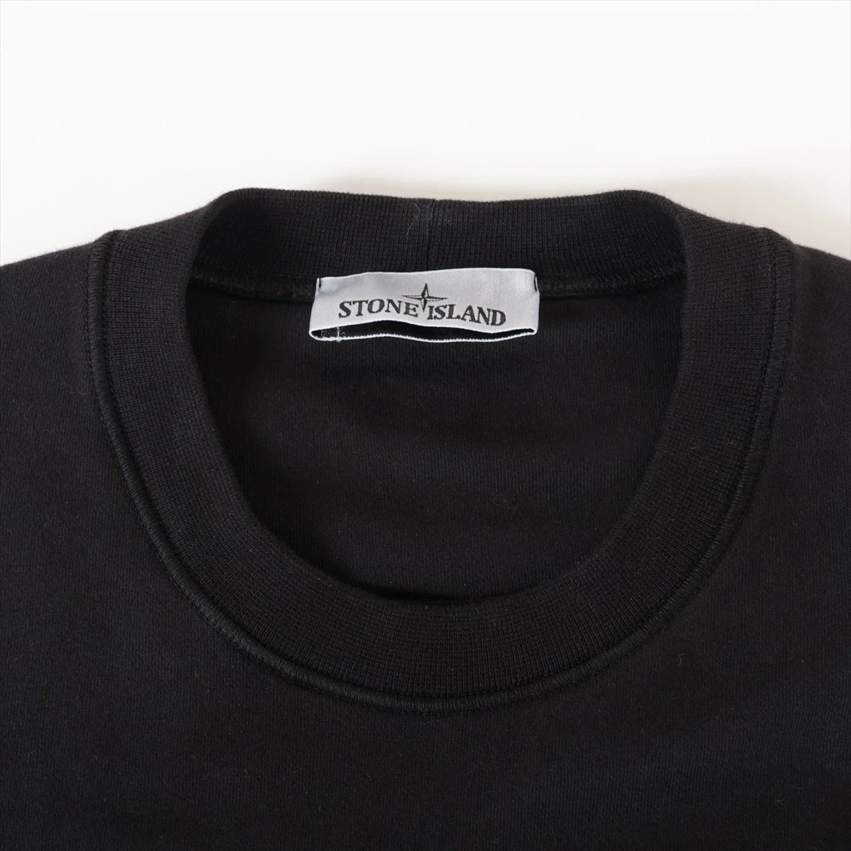 ストーンアイランド 24AW コットン スウェット L メンズ ブラック 