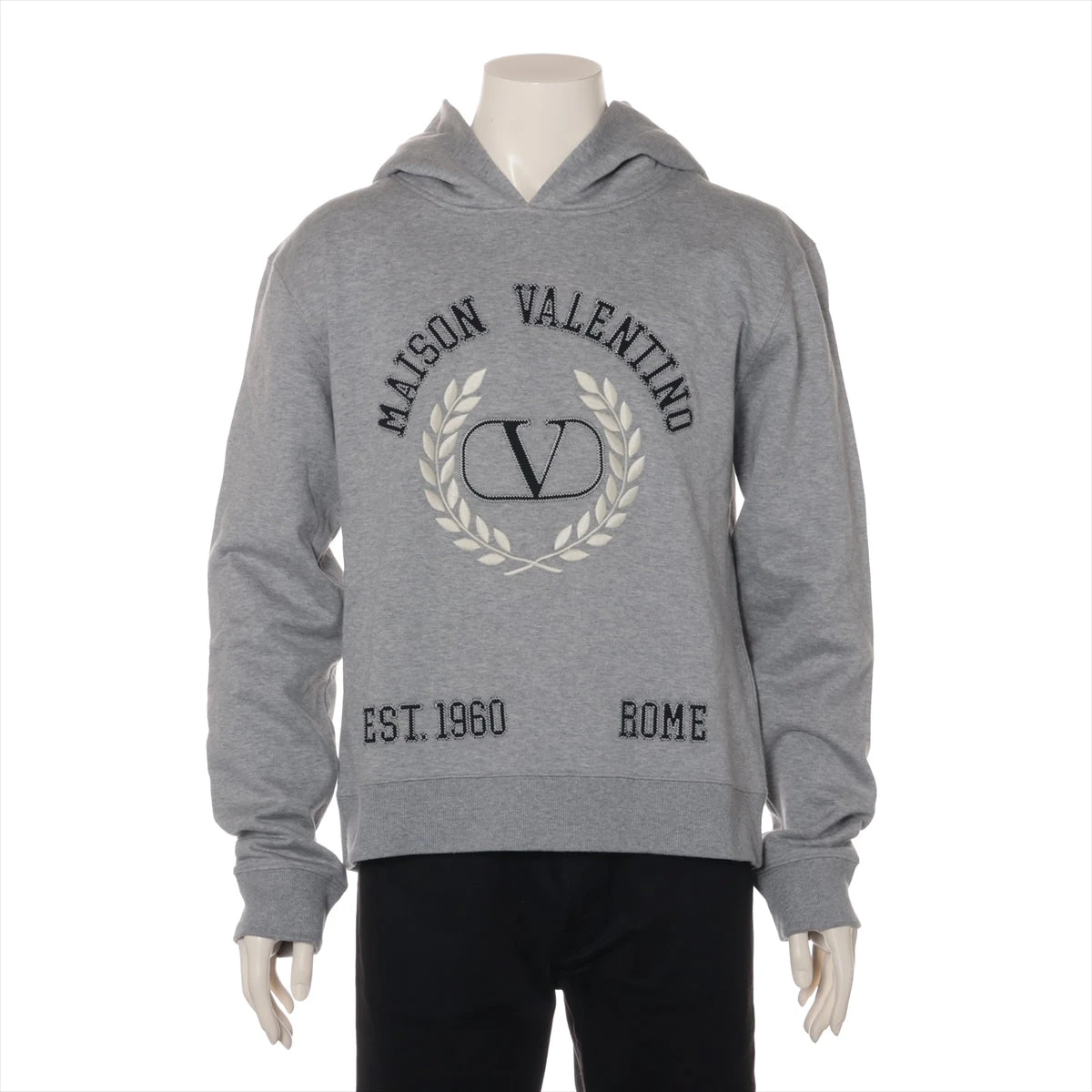 ヴァレンティノ コットン×ナイロン パーカー XXL メンズ グレー