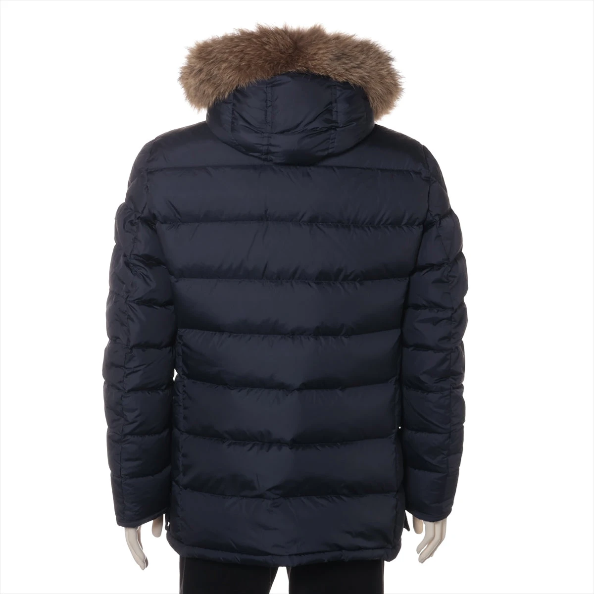 モンクレール　CLUNY ファー ナイロン ダウンコート　ネイビー MONCLER ネイビー ダウンジャケット ファー付きCLUNY サイズ1