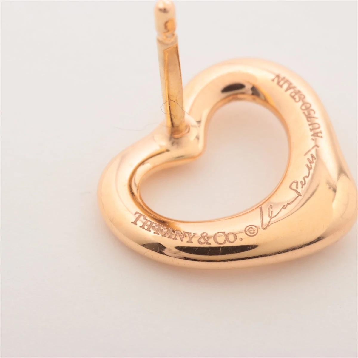 最終値下げ！　極美品✨ ティファニー ピアス オープンハート ミニ 750 yg 最終値下げ！ 極美品✨ ティファニー ピアス オープンハート