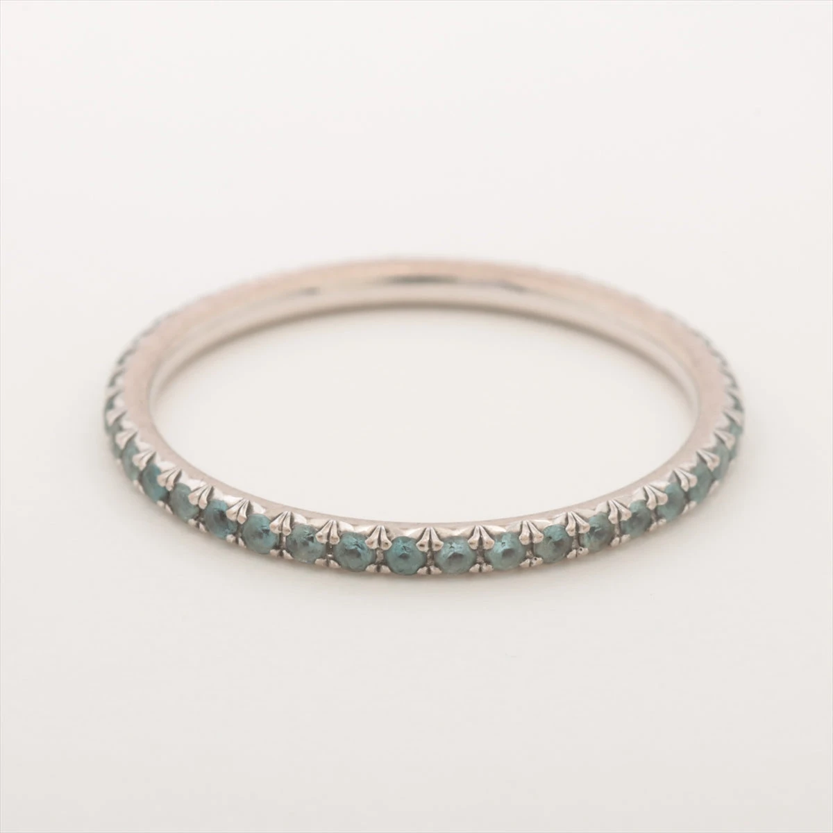TIFFANNY&Co ティファニー 750 リング　アクアマリン ティファニー メトロ フルサークル アクアマリン リング 750(WG