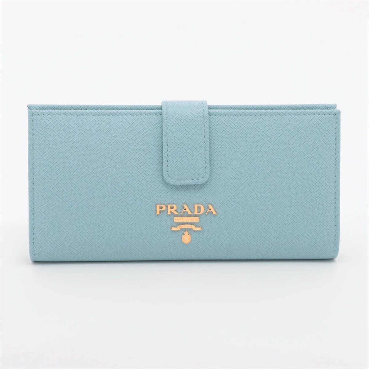 プラダ サフィアーノ マルティック 1MV025 レザー 長財布 ライトブルー  