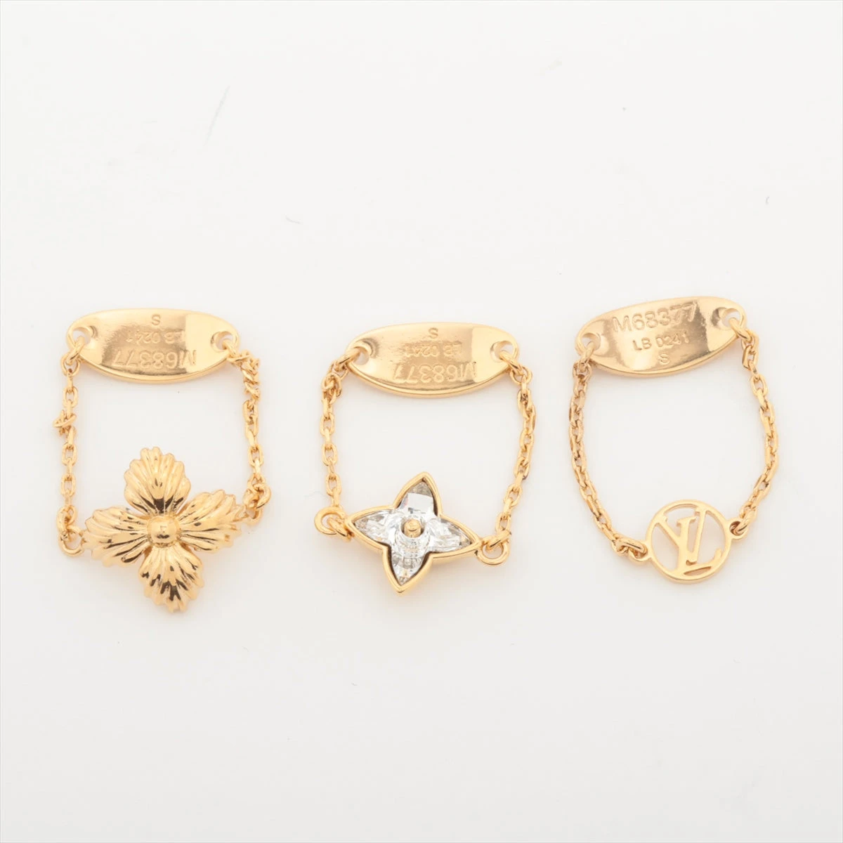 ヴィトン M68377 セット3バーグ ブルーミングストラス LB02741 リング