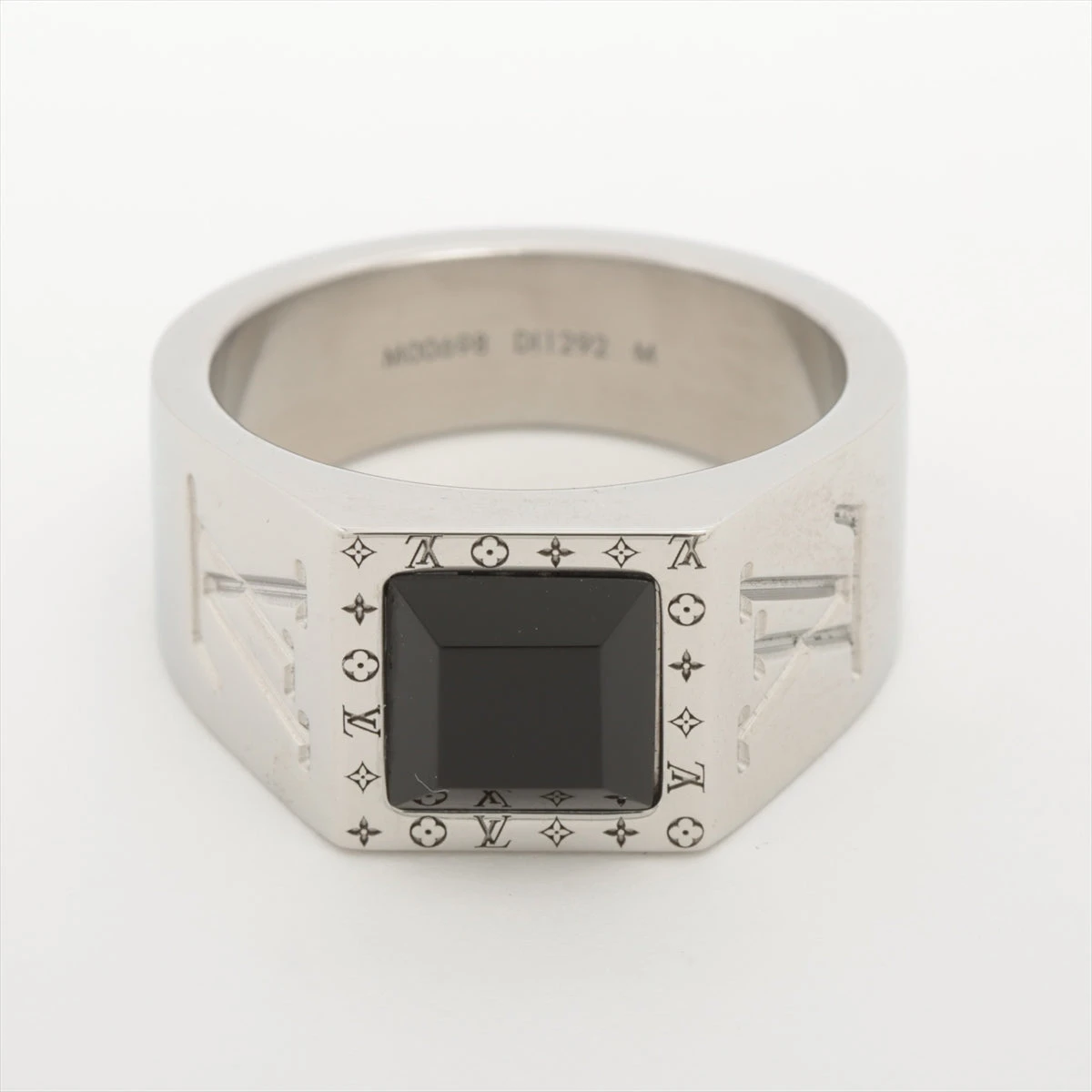 ヴィトン M00698 リング LV オニキス DI1292 リング M GP シルバー 