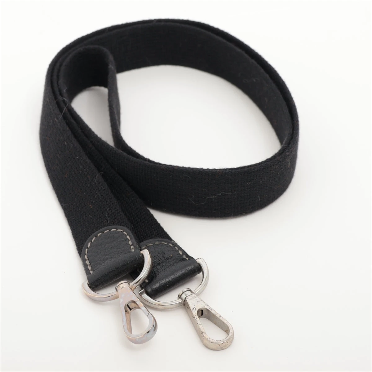 エルメス HERMES レザー レザー×ファブリック - 黒 ショルダーバッグ 
