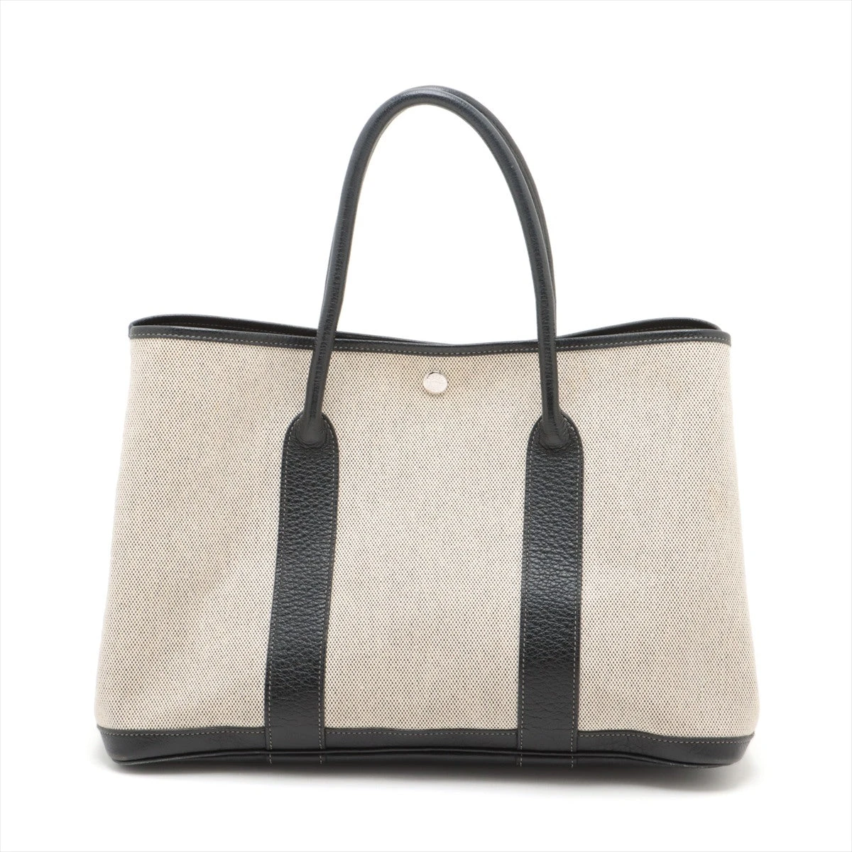 エルメス ガーデンパーティPM ベージュ トワルアッシュ ハンドバッグ HERMES エルメス トートバッグ ガーデンパーティPM トワルソー