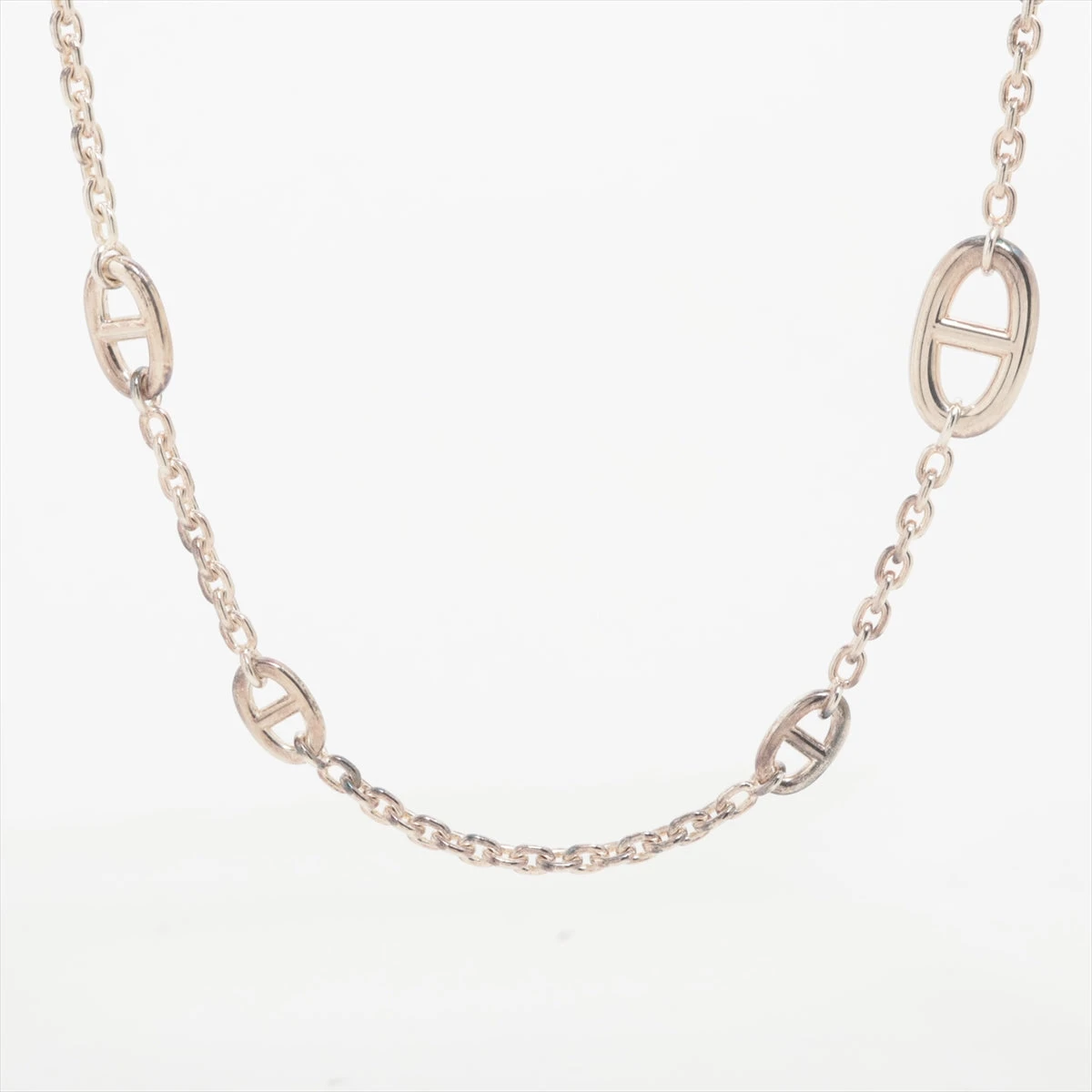 HERMES シルバー チェーン ネックレス necklace セリエ 50cm