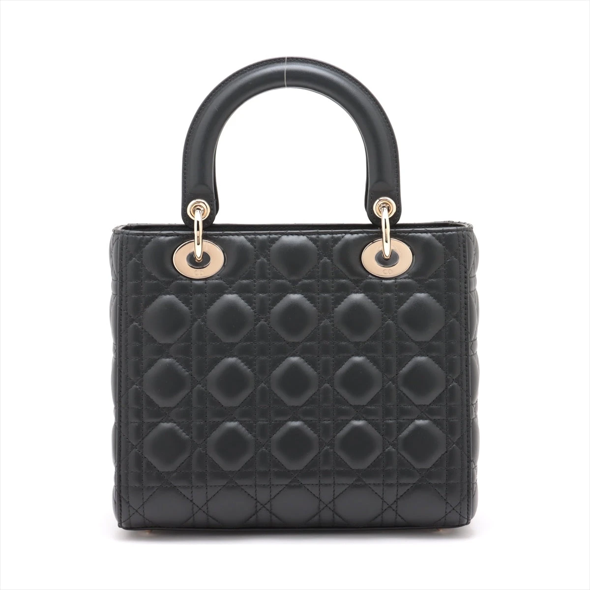 【美品】クリスチャンディオール　レディ　レザー　カナージュ　ハンドバッグ クリスチャンディオール レディディオール カナージュ レザー 2WAY