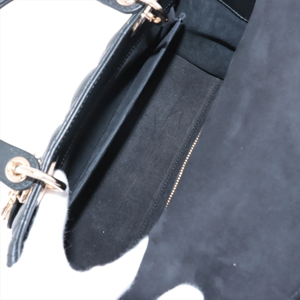 【美品】クリスチャンディオール　レディ　レザー　カナージュ　ハンドバッグ クリスチャンディオール レディディオール カナージュ レザー 2WAY