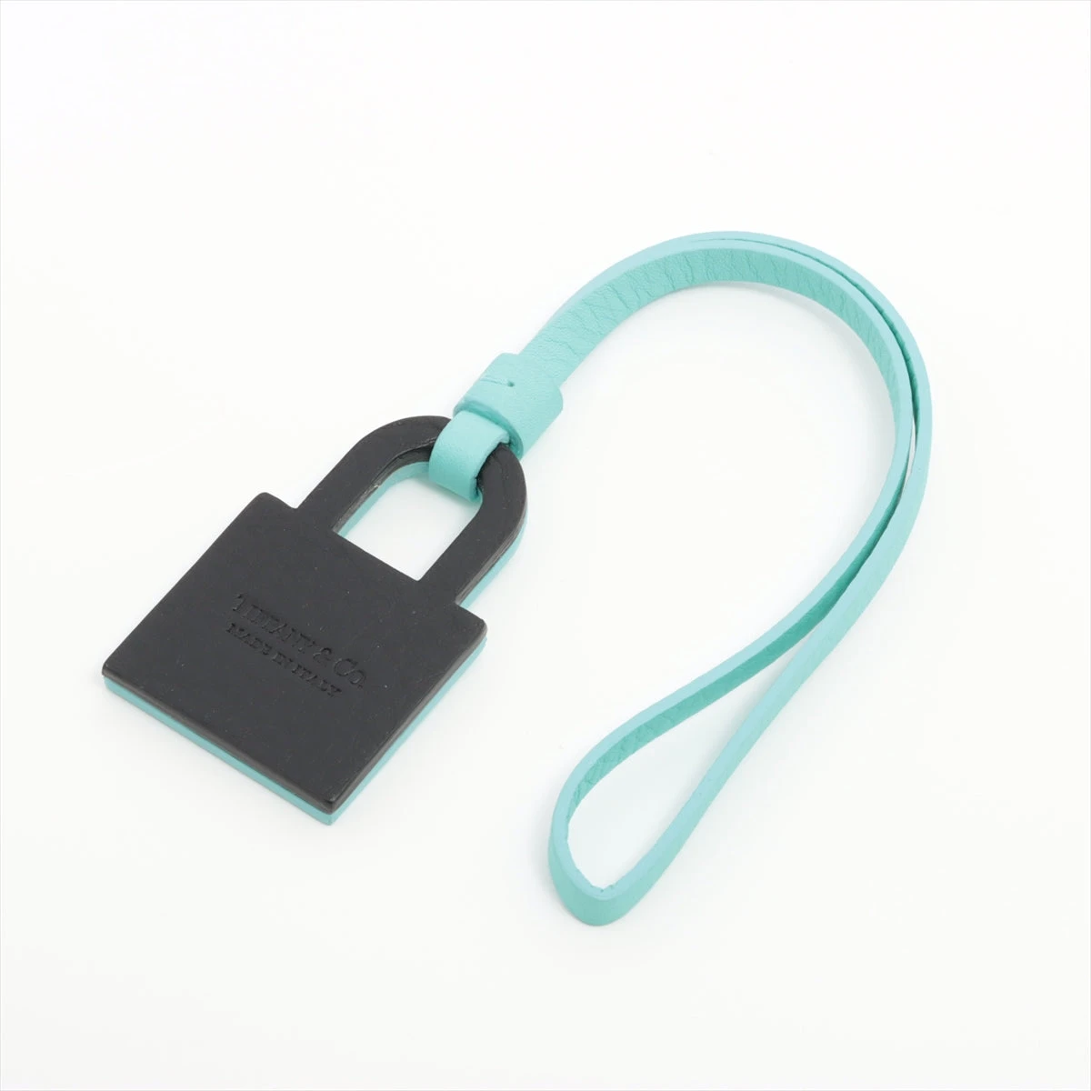 ティファニー ロゴ バッグチャーム レザー ブルー A3445788