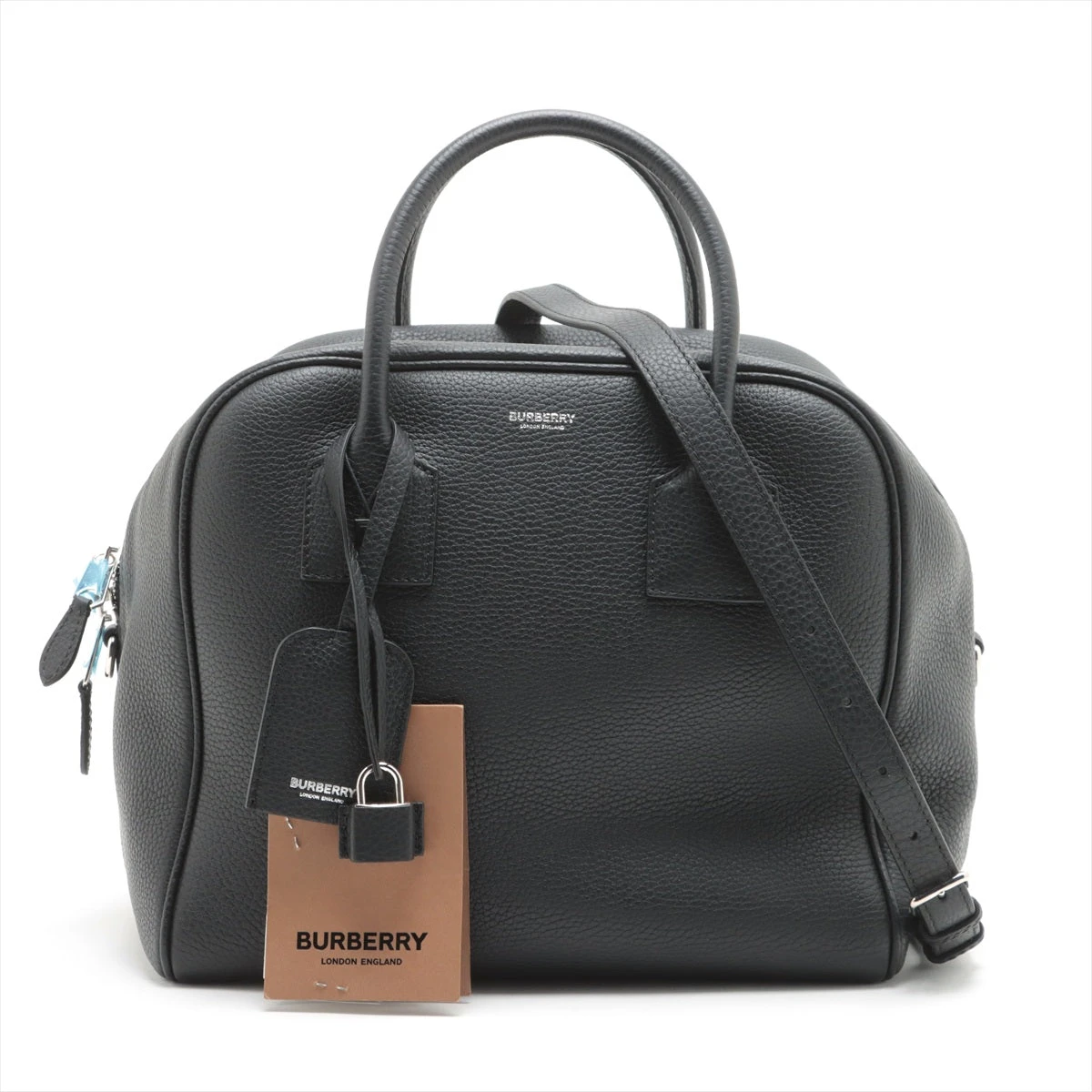 バーバリー　バッグ　2way   レザー/バーバリーズ　ハンドバッグ　ショルダー バーバリー レザー 2WAYハンドバッグ ブラック A3453481｜中古ブランド