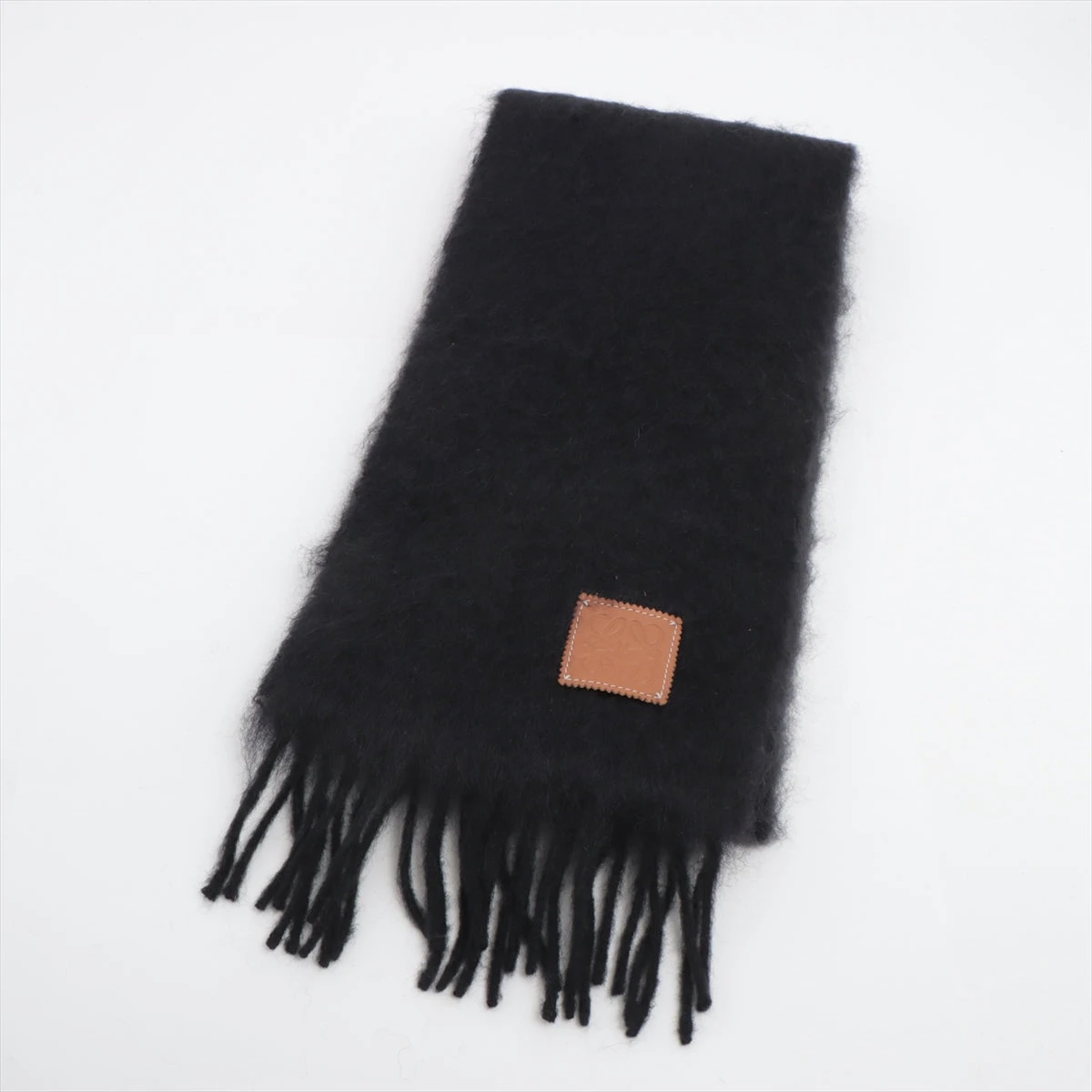 ロエベ マフラー モヘア ブラック