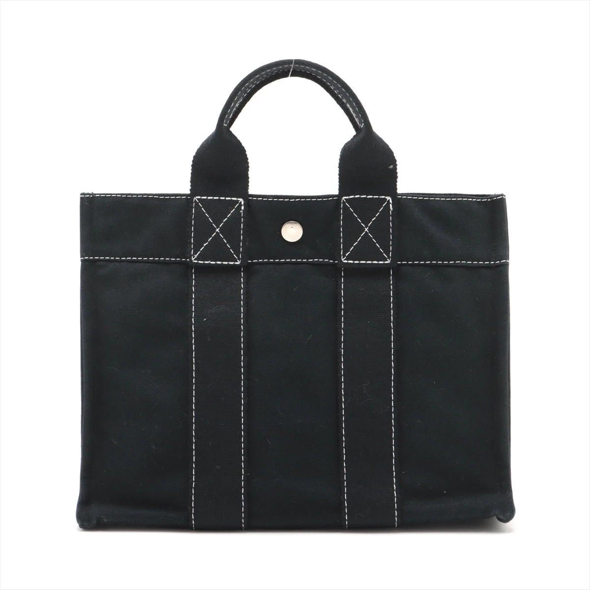 エルメス フールトゥPM キャンバス ブラック シルバー金具