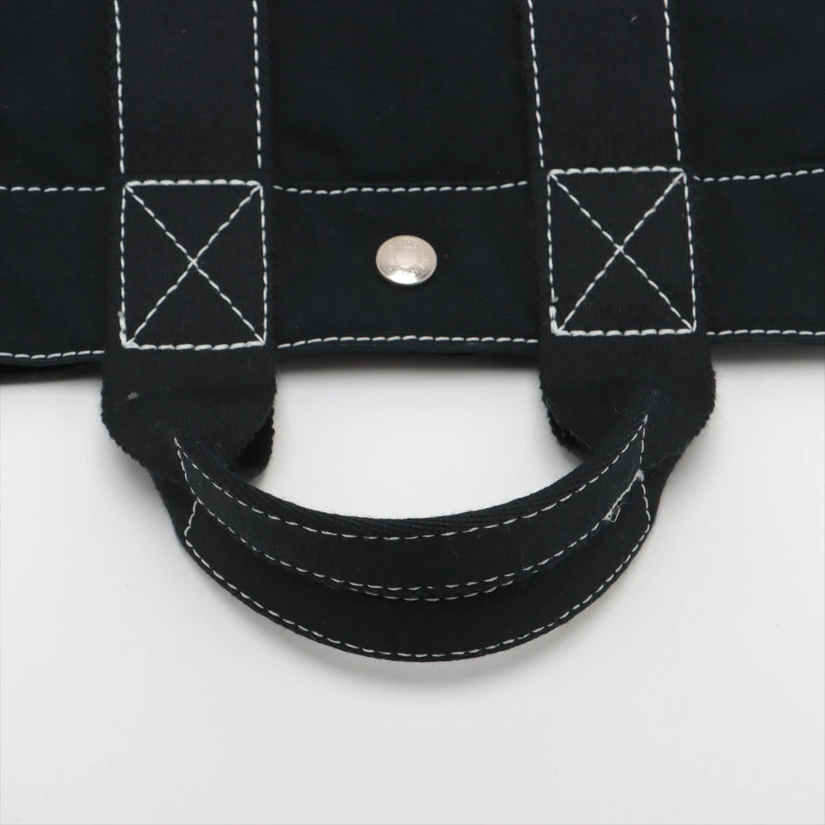 エルメス フールトゥPM キャンバス ブラック シルバー金具
