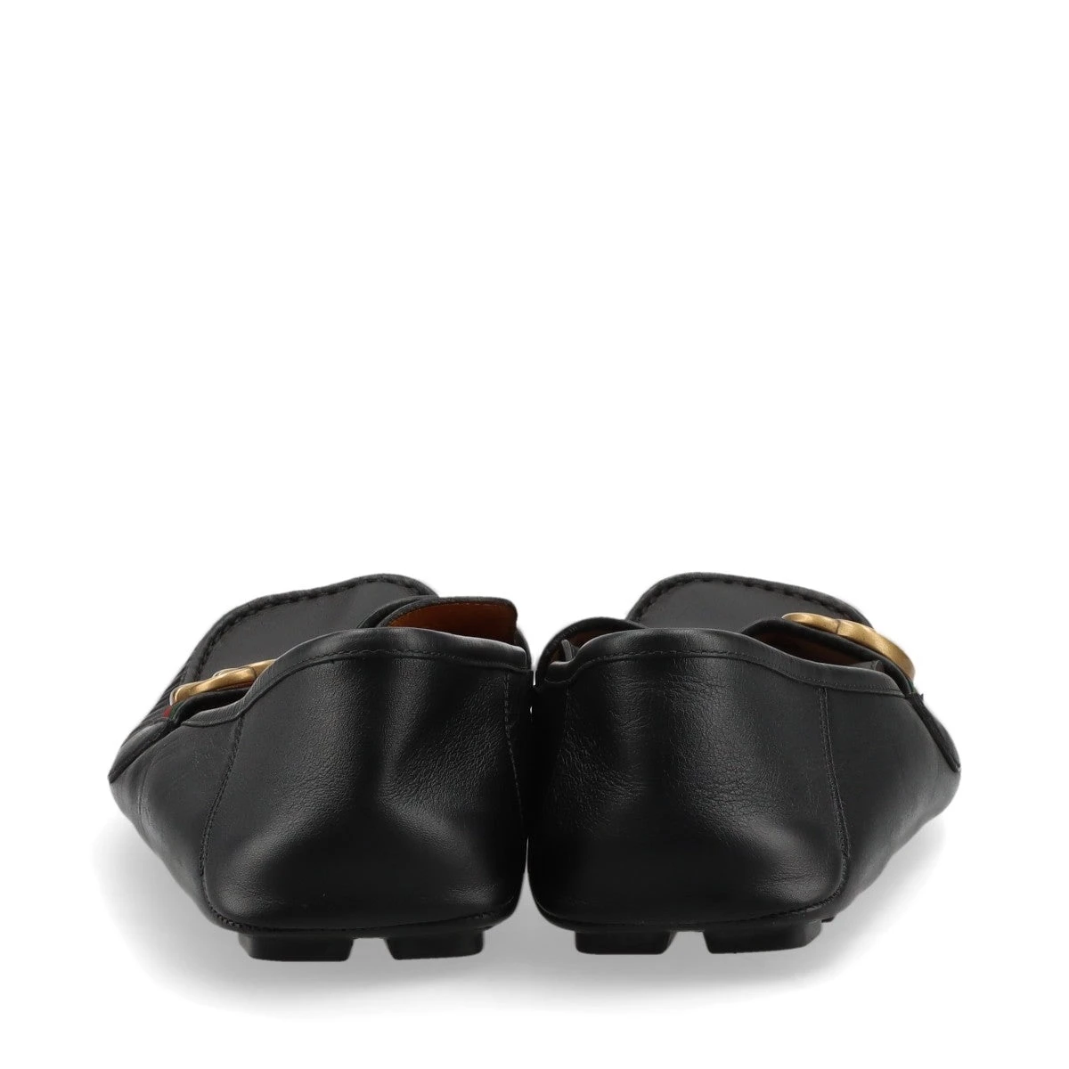 極美品◎グッチ GGマーモント パンプス　シェリーライン　ウェブライン レザー グッチ GGマーモント レザー ドライビングシューズ 10 メンズ