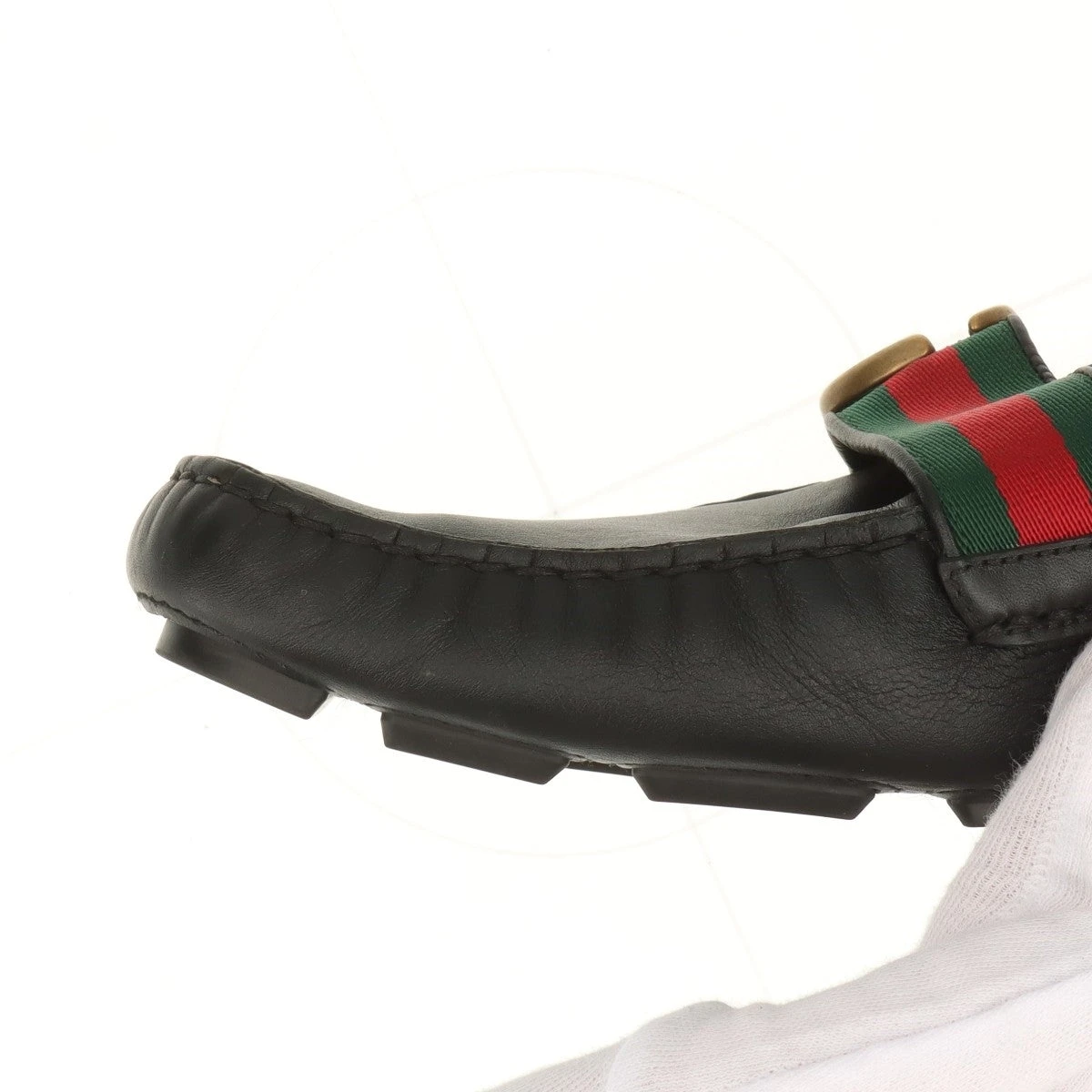 GUCCI GGマーモント ドライビングシューズスエード ブラック GUCCI 8 26.0 GG マーモント ドライビングシューズ スエード 黒