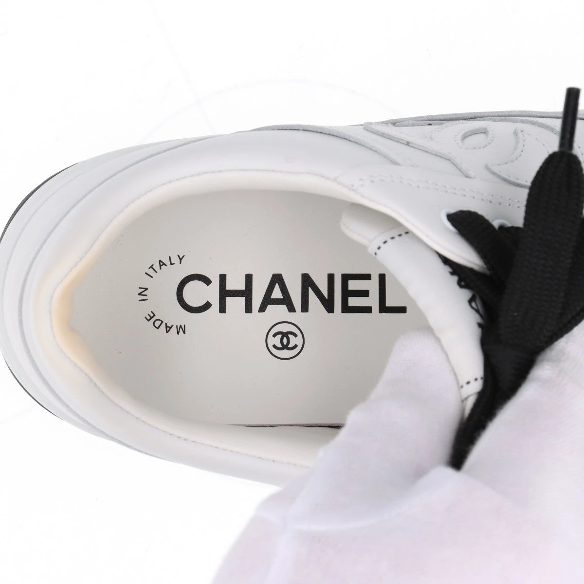 シャネル ココマーク 24P レザー スニーカー 36 レディース