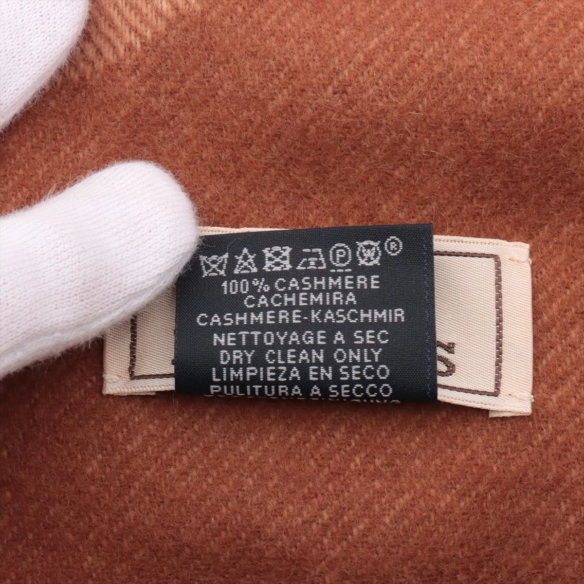 HERMES カシミヤ マフラー シェーヌ・ダンクル・オプティック エルメス(HERMES)エルメス カシミヤマフラー 《シェーヌ