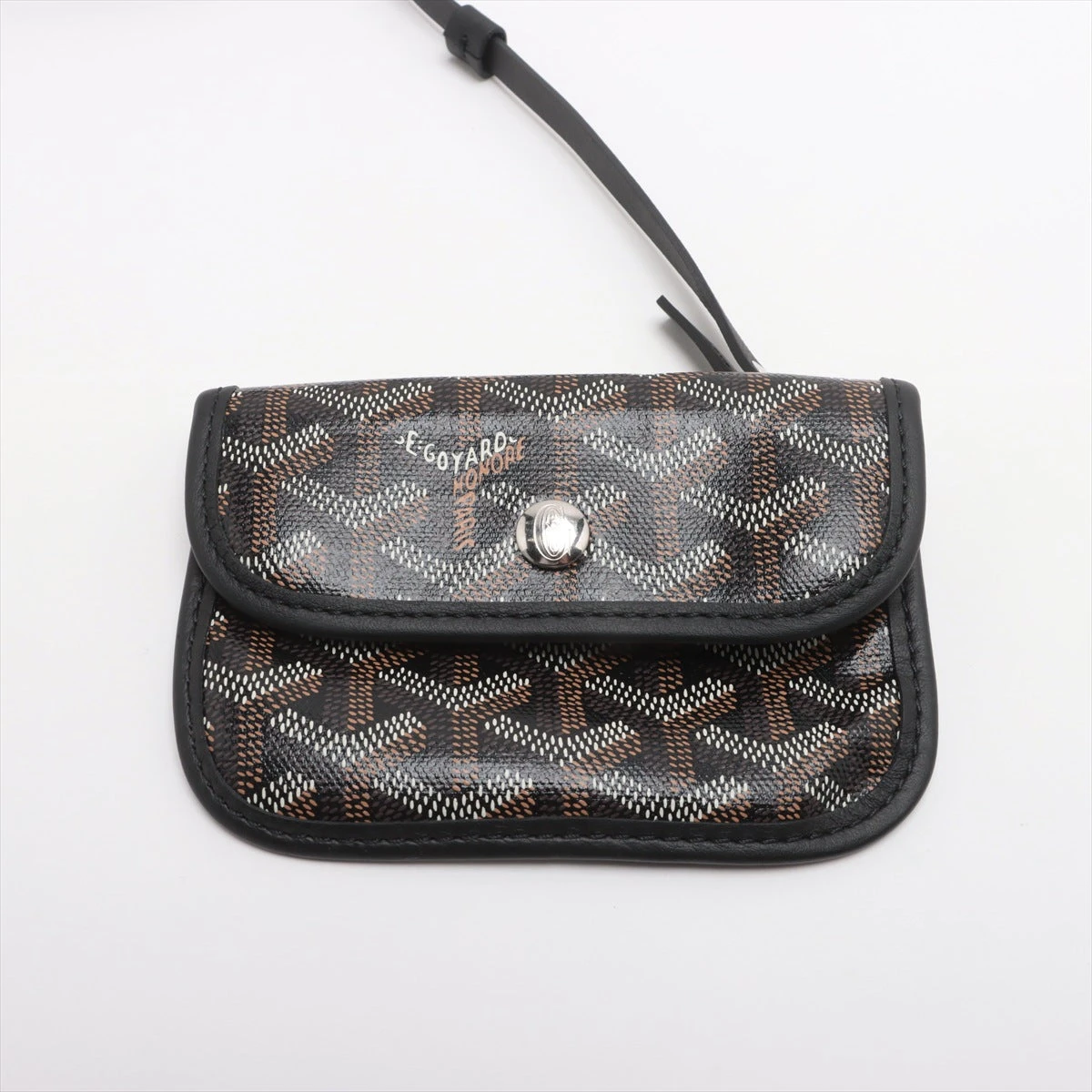 ゴヤール アンジュ ミニ PVC×レザー ショルダーバッグ ブラック