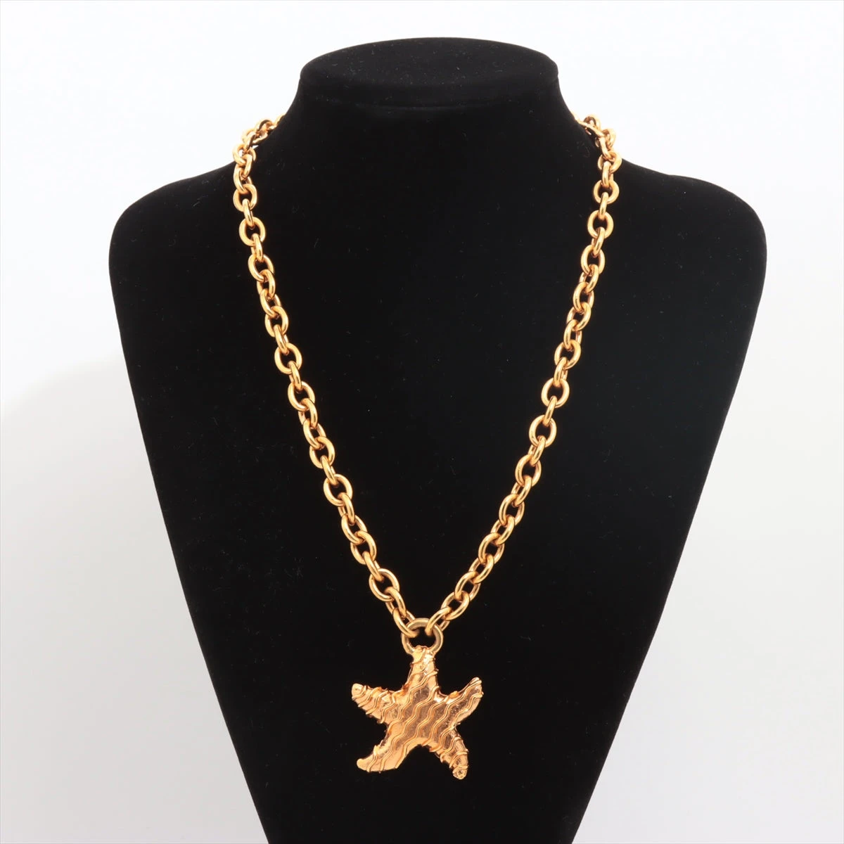 セリーヌ ロゴ ネックレス GP ゴールド ヒトデモチーフ A3451262｜中古