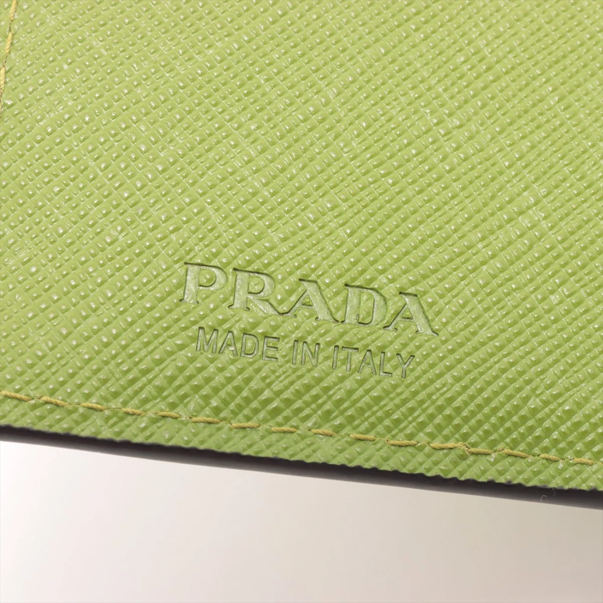 プラダ サフィアーノ 2ML049 レザー コンパクトウォレット グリーン