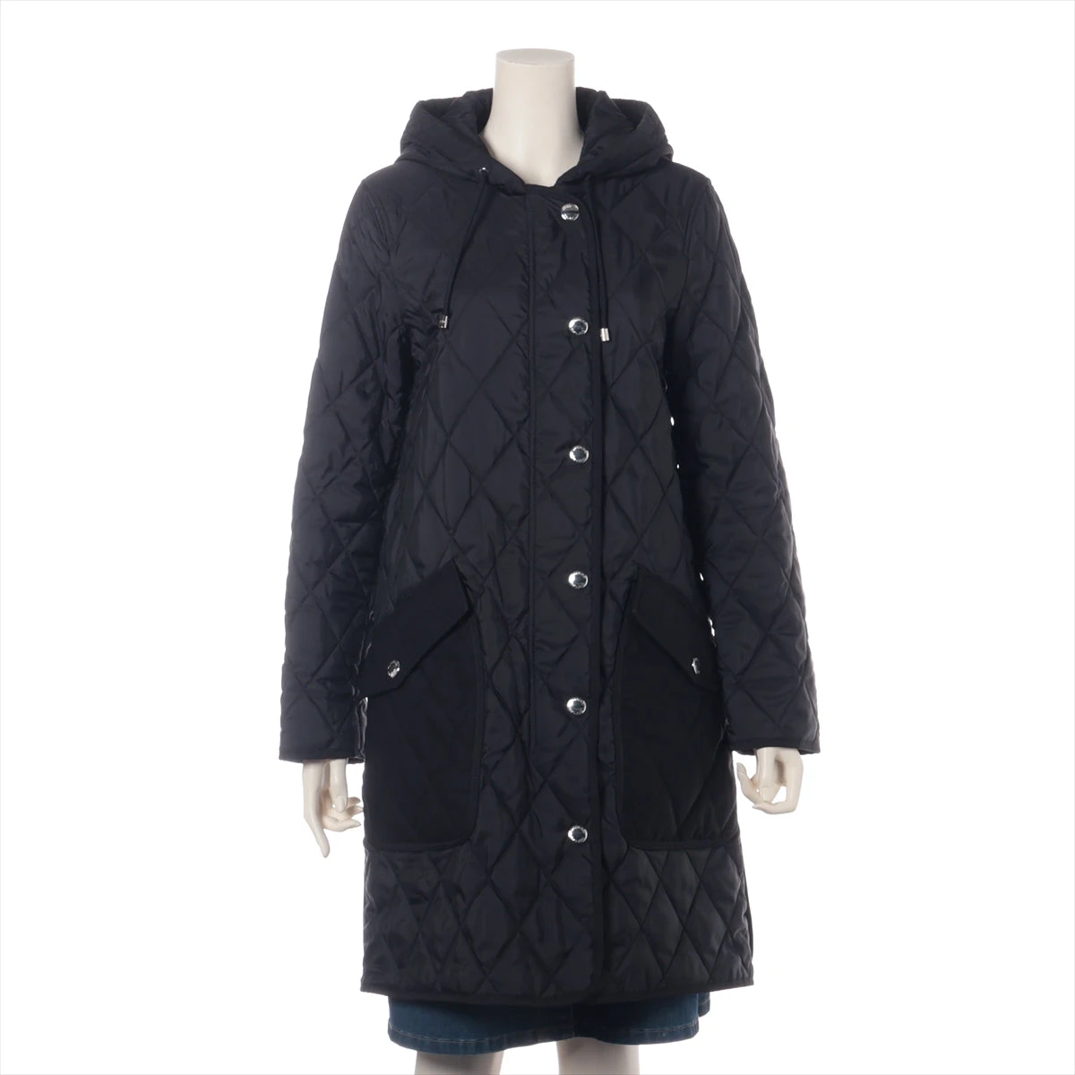 バーバリー ティッシ期 ナイロン キルティングコート XS レディース