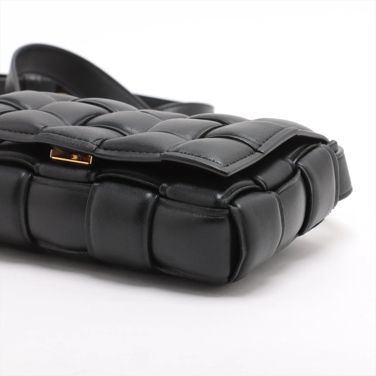 ✨️美品✨️ ボッテガヴェネタ ケース マキシイントレチャート レザー 黒 ボッテガヴェネタ BOTTEGAVENETA カードケース マキシイントレ